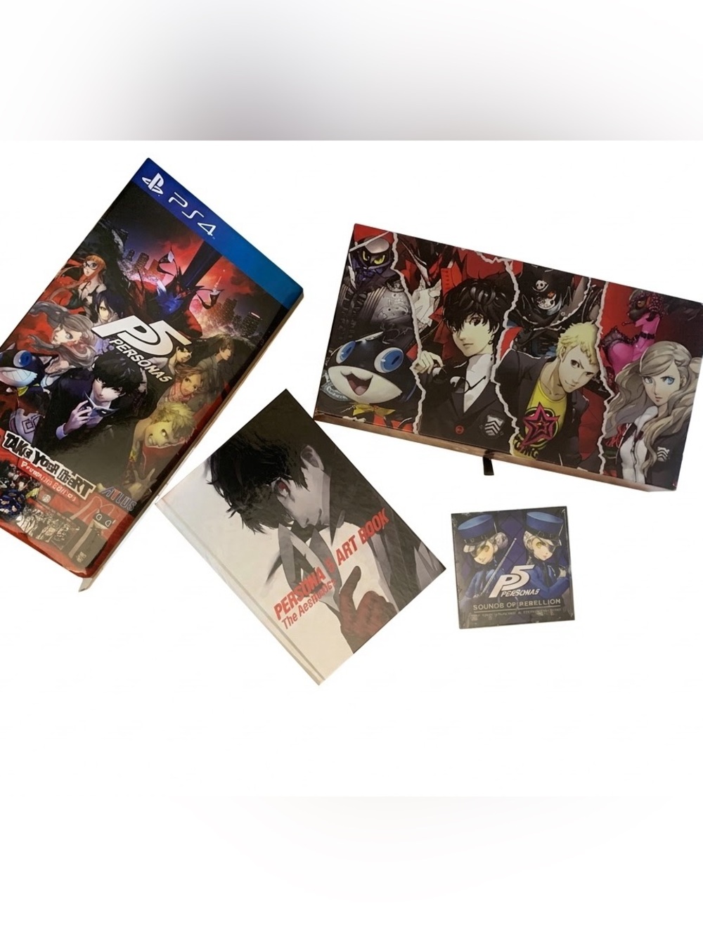 Persona 5 Take Your Heart Premium Edition PS4 Outer Box Hardcover Art Book CD